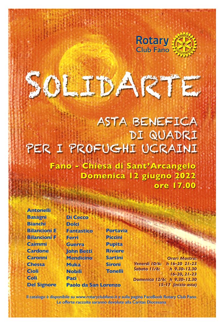 SOLIDARTE 2022 – Asta benefica di quadri per i profughi ucraini